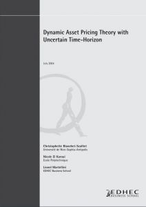 Dynamic Asset Pricing Theory with Uncertain Time-Horizon | EDHEC